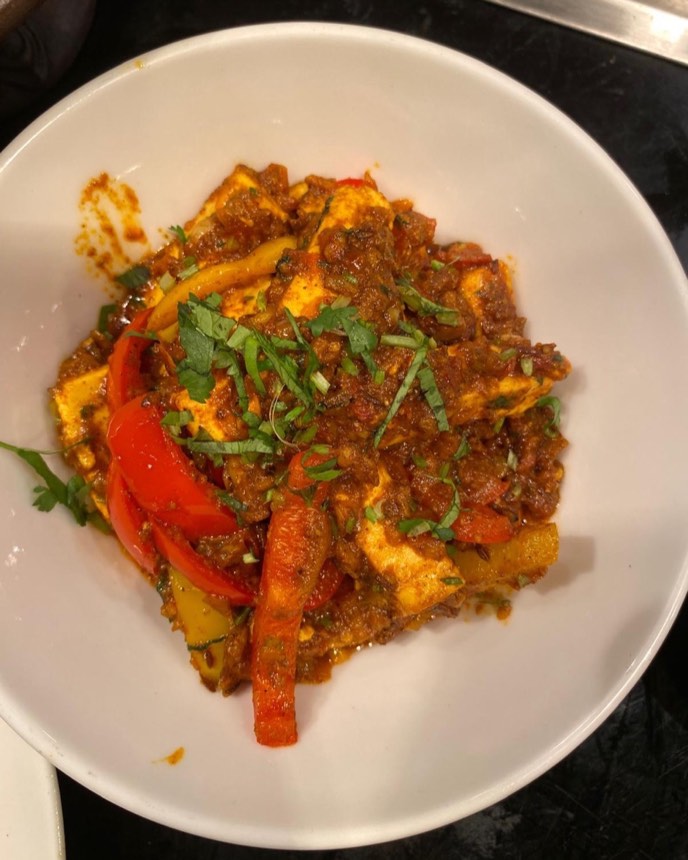 Kadai paneer with peppers